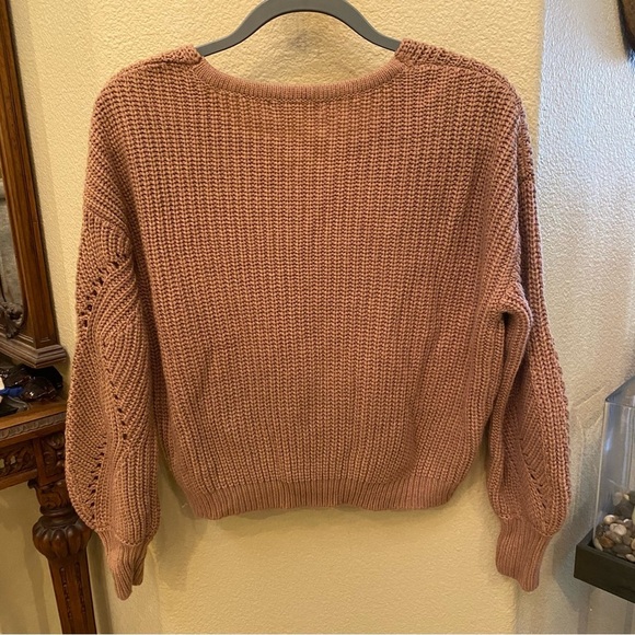 MOON & MADISON Dusty Pink Knit Sweater Size Small - Picture 4 of 7
